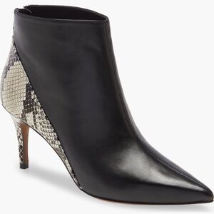 LINEA PAOLO Leather Pointed Toe Bootie